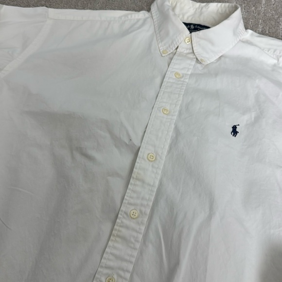 Ralph Lauren oversized “Blake” white button up down collared long sleeve shirt - Picture 2 of 7